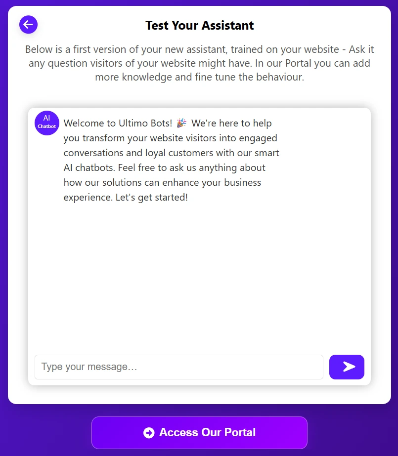 3. Test your Bot after training